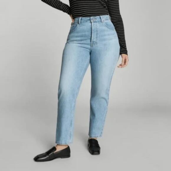 Everlane The Curvy Cheeky Straight Jean Reg length Sky Blue -size 23- NWT - Picture 1 of 8